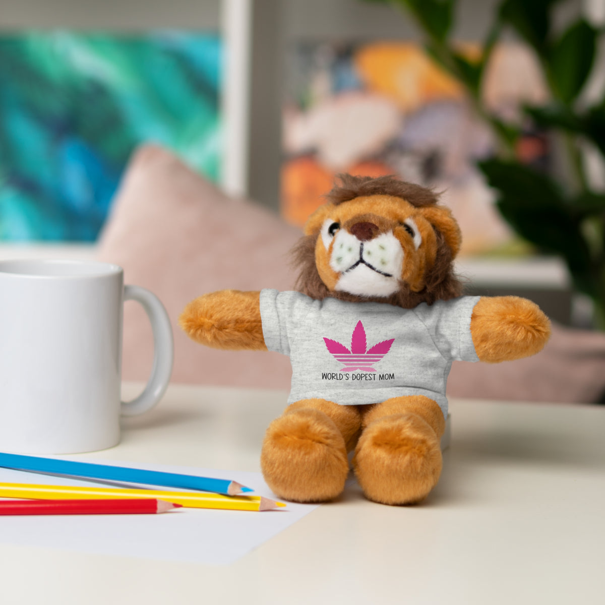 Teddy Bear – "World's Dopest Mom" Adult Plush with Tee for 420 moms