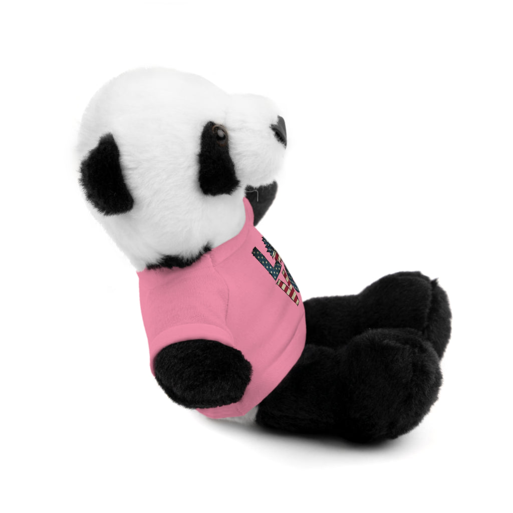 Patriotic 'LOVE' Plush Bear with Tee — Cute Stuffed Animal Gift