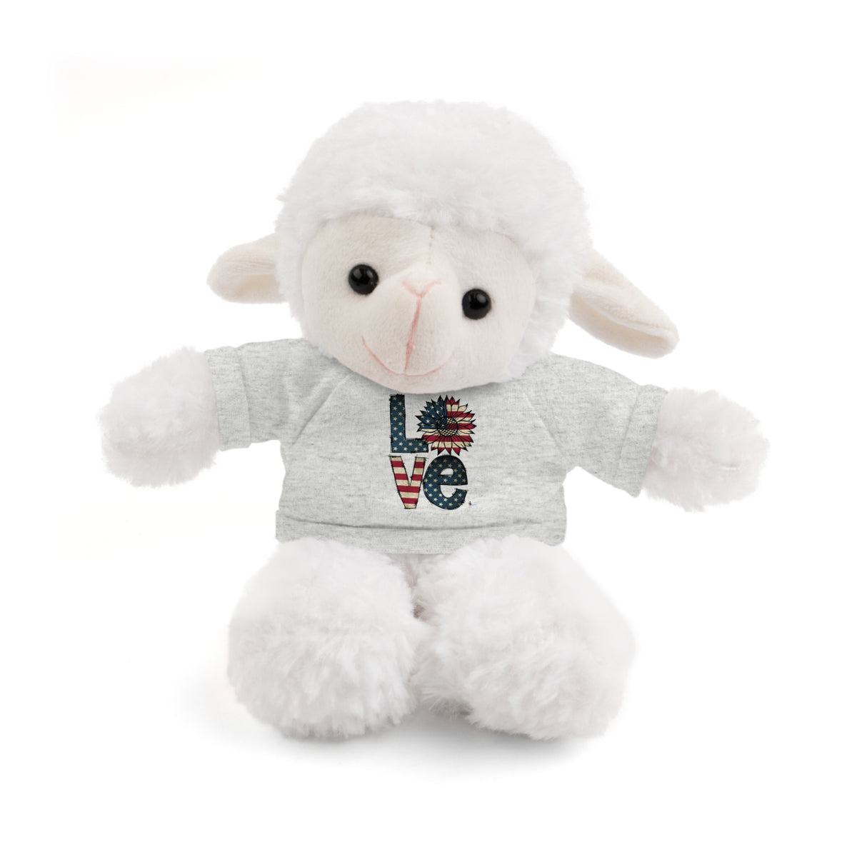Patriotic 'LOVE' Plush Bear with Tee — Cute Stuffed Animal Gift