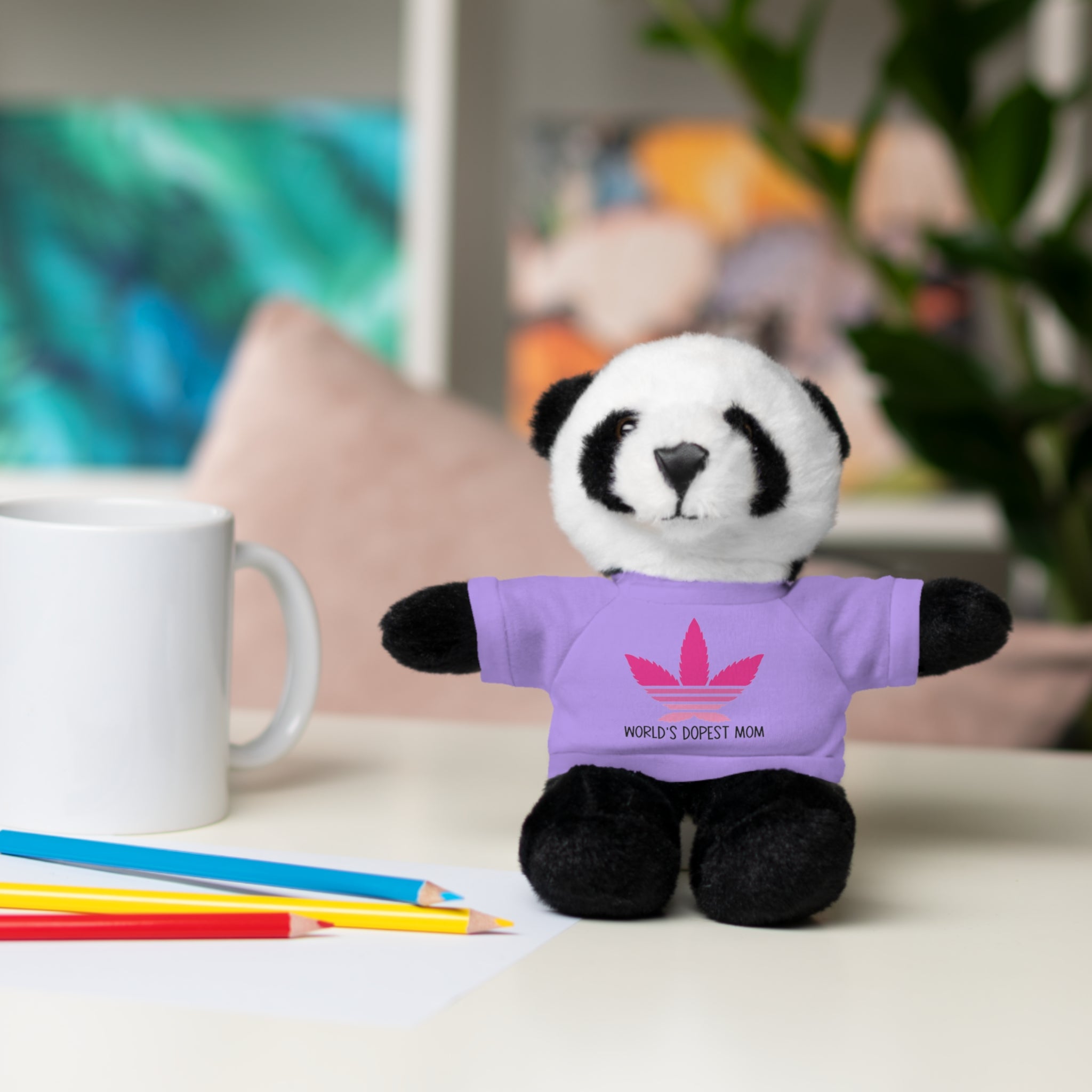 Teddy Bear – "World's Dopest Mom" Adult Plush with Tee for 420 moms