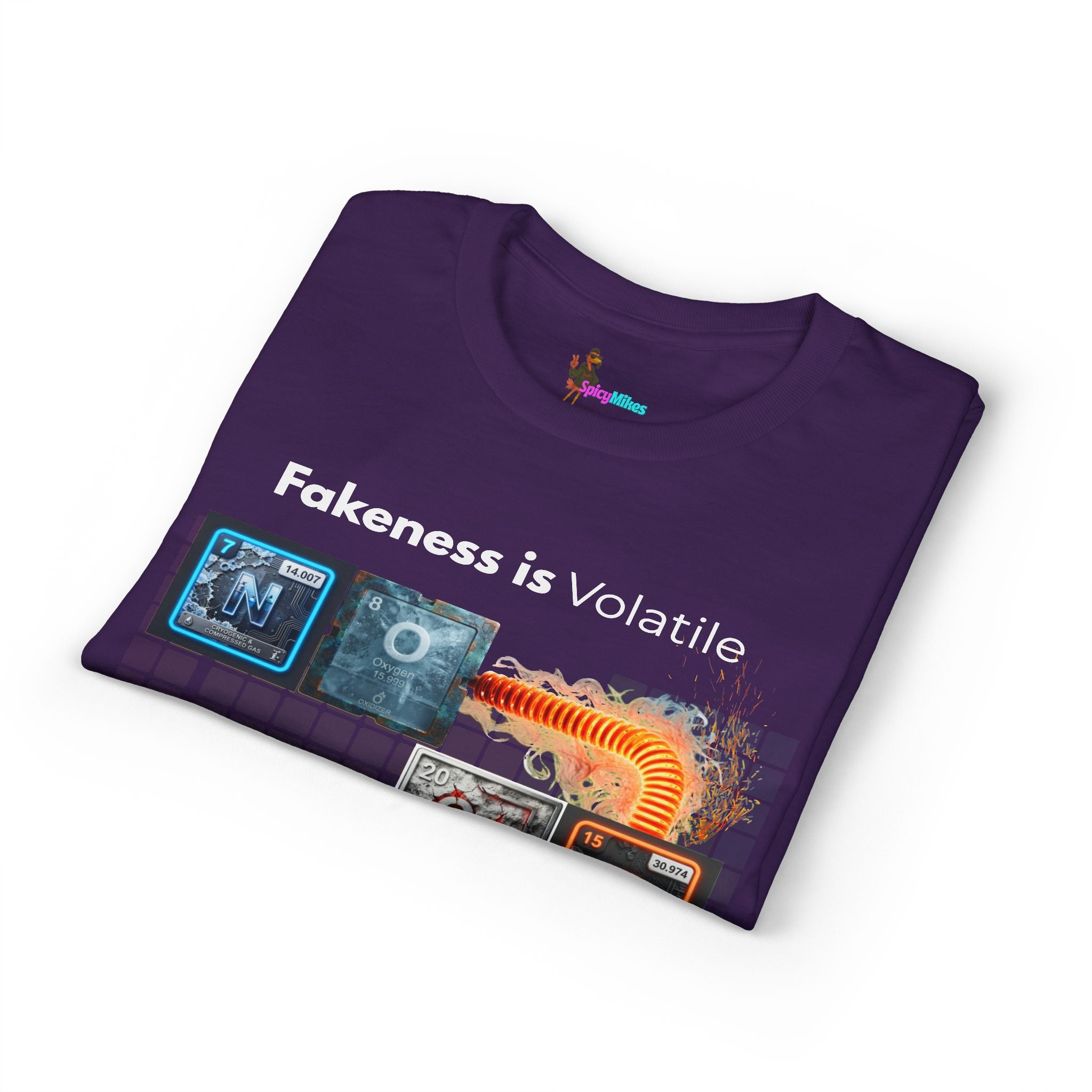 Elemental Nature Graphic T-Shirt — "Fakeness is Volatile to My Elemental Nature"