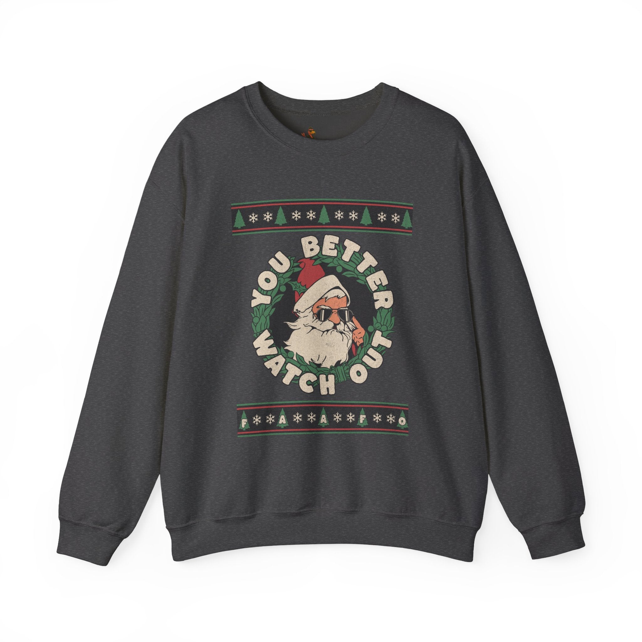 'You Better Watch Out' Santa Christmas Sweater Design