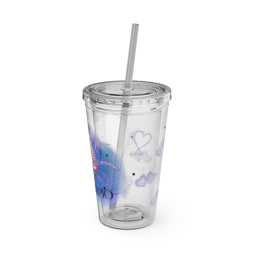 Sincerely Scorpio Zodiac Sunsplash Tumbler with Straw - 16oz