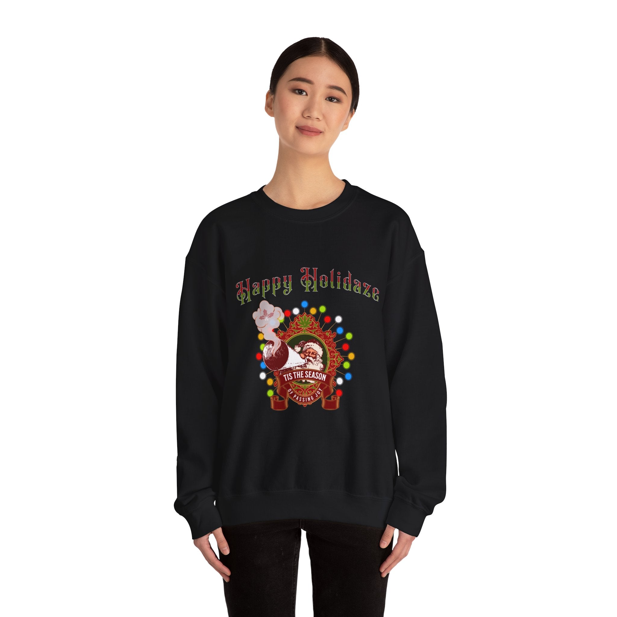 "Happy Holidaze" Retro Christmas Sweatshirt