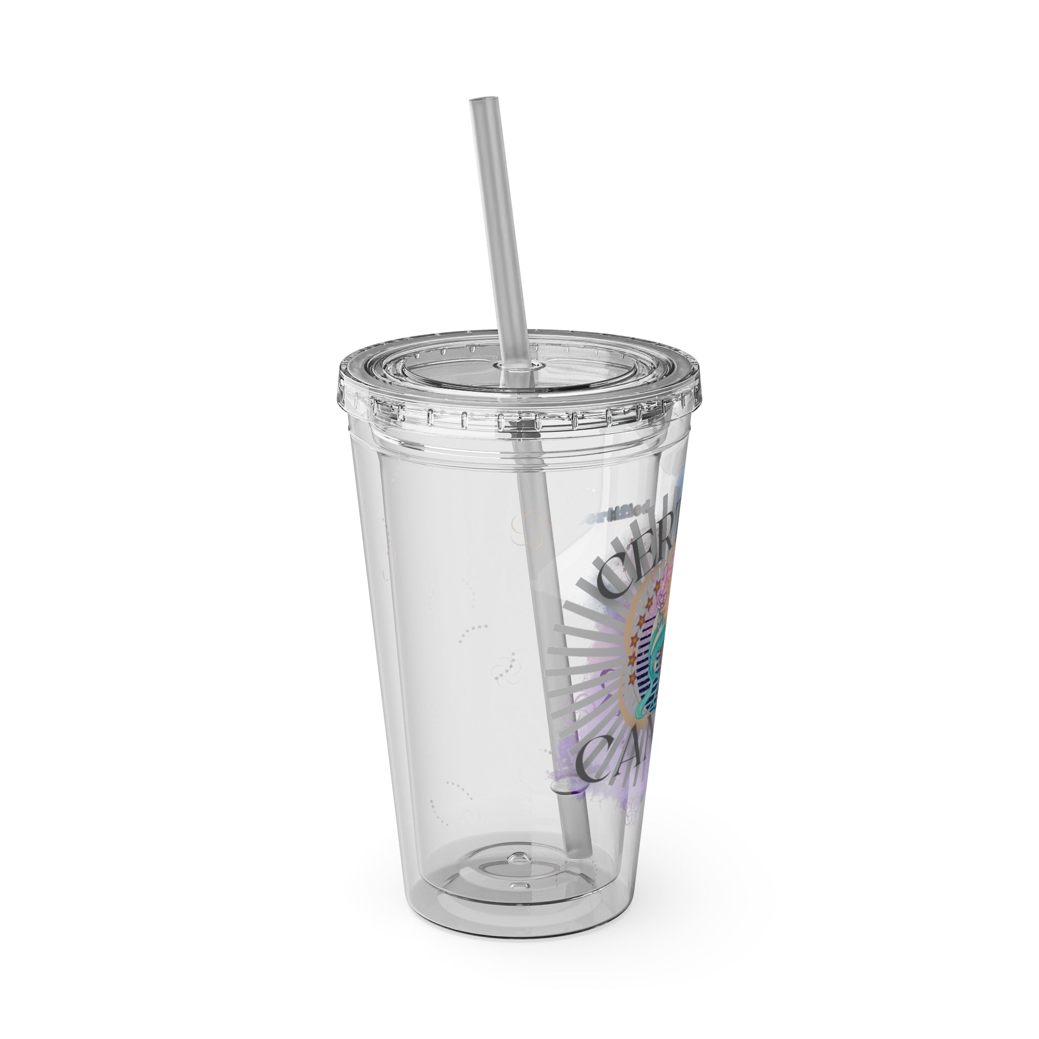 Certified Cancer Zodiac Sunsplash Tumblers with Straw 16oz
