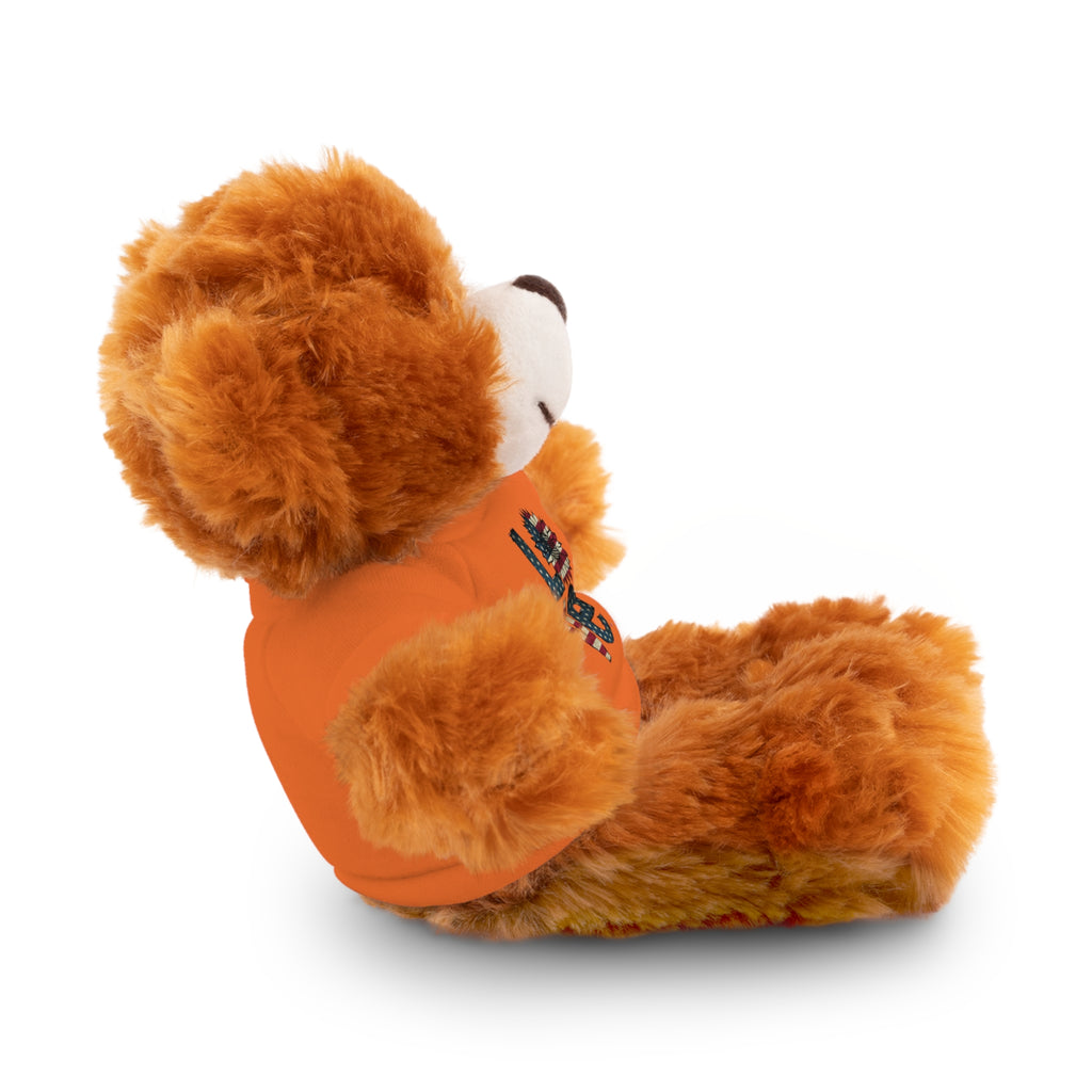 Patriotic 'LOVE' Plush Bear with Tee — Cute Stuffed Animal Gift