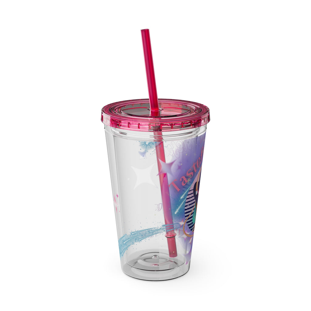 Tastefully Taurus Sunsplash Tumbler with Straw 16oz