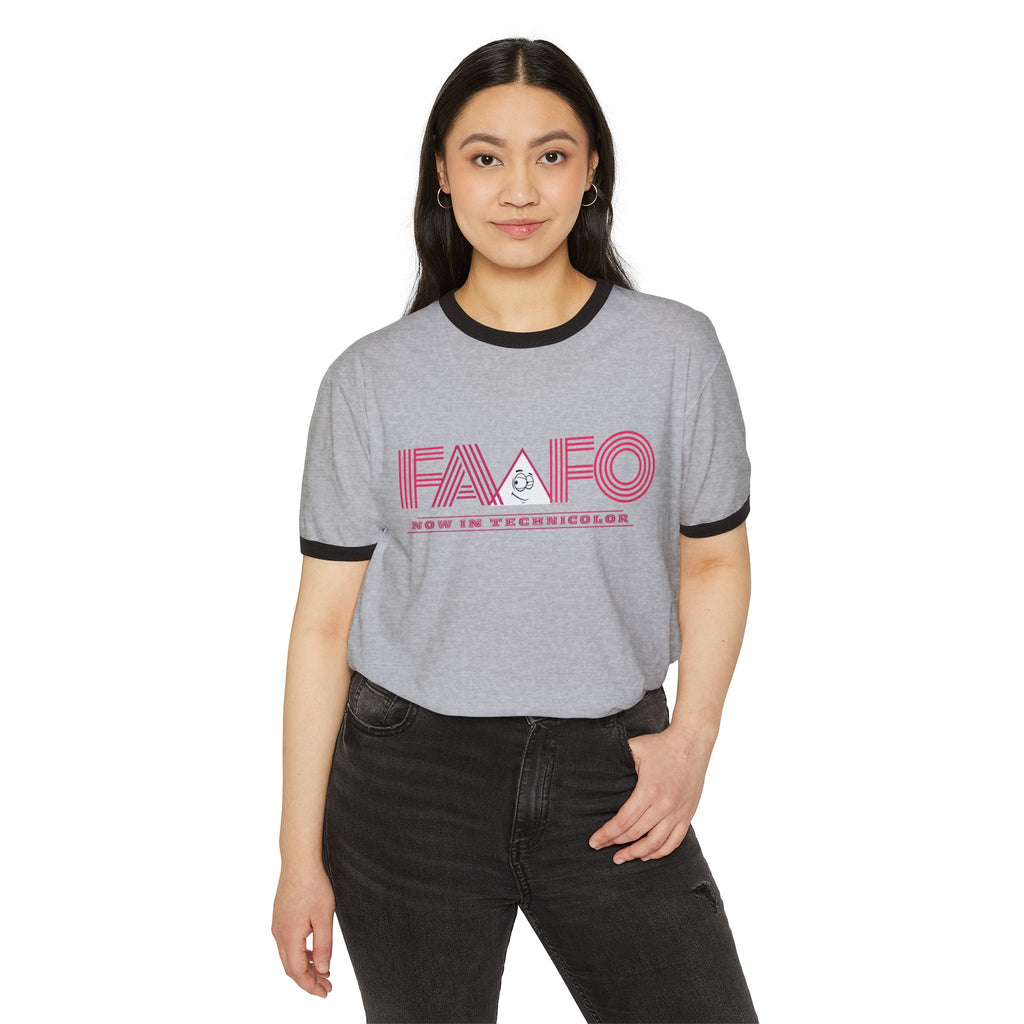 FAAFO 'Now in Technicolor' UnderLined Ringer T-Shirt