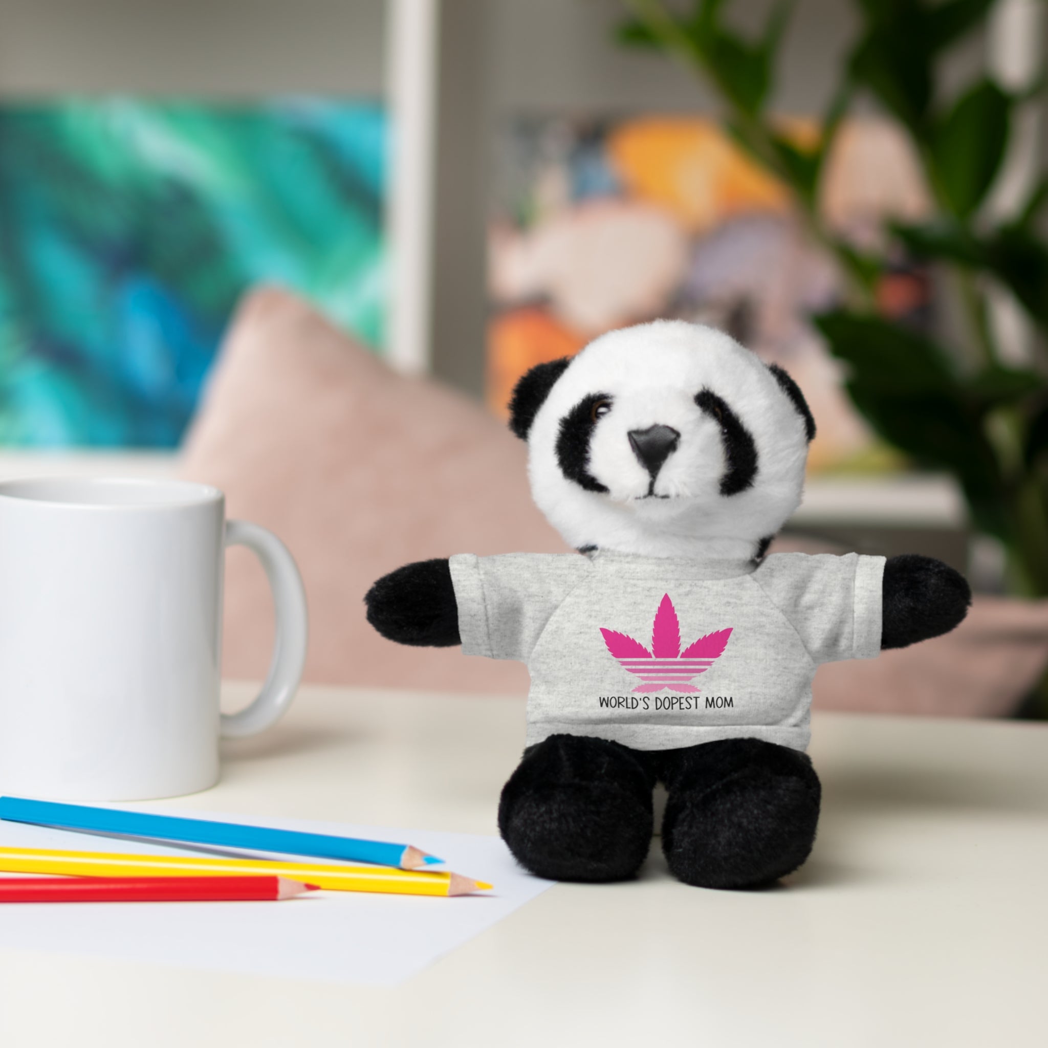 Teddy Bear – "World's Dopest Mom" Adult Plush with Tee for 420 moms
