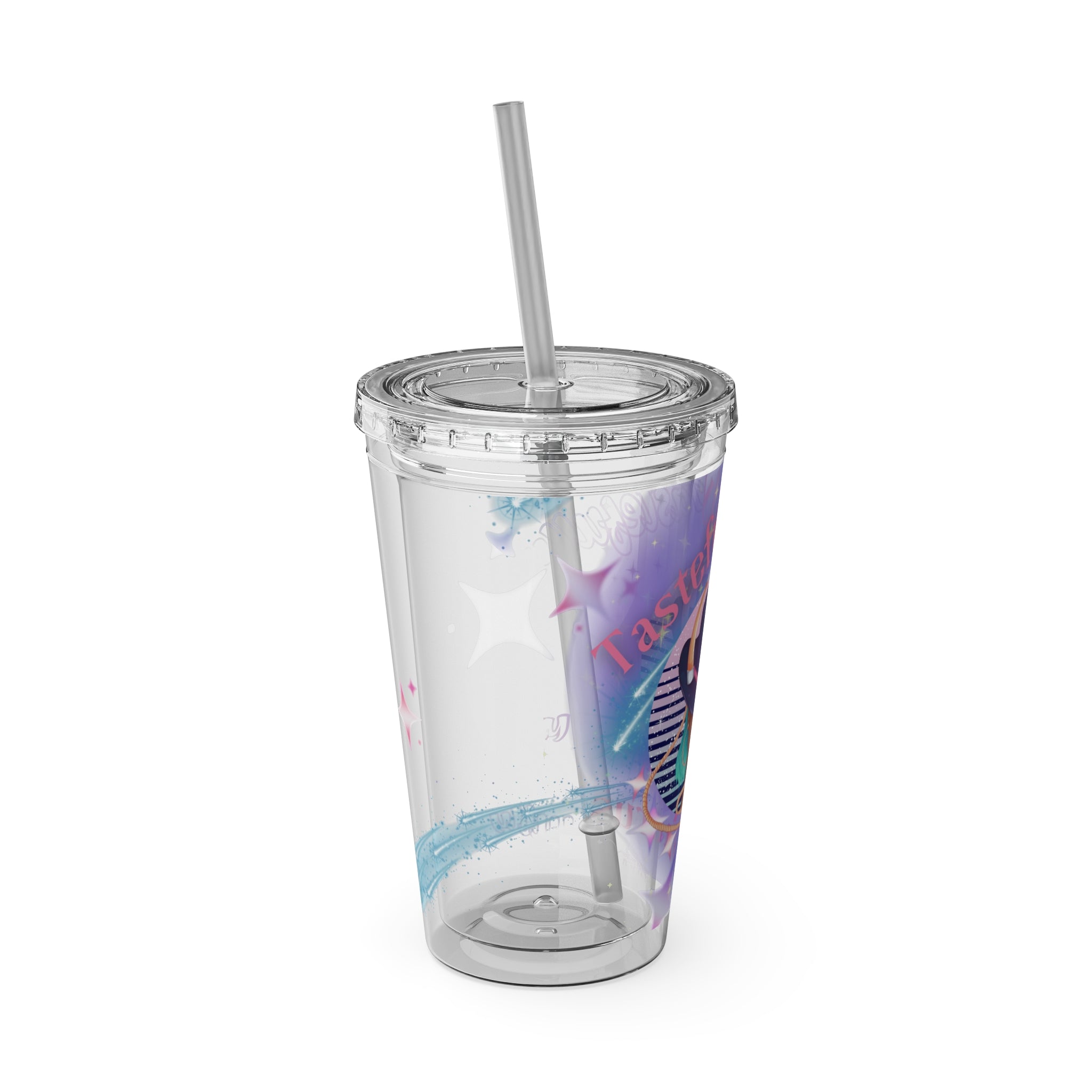 Tastefully Taurus Sunsplash Tumbler with Straw 16oz