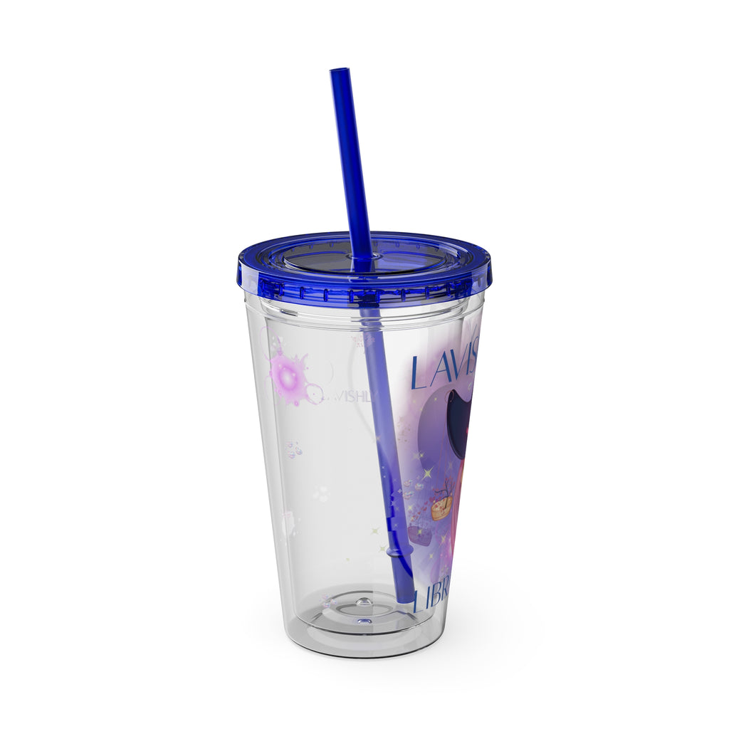Lavishly Libra Zodiac Sunsplash 16oz Tumbler with Straw