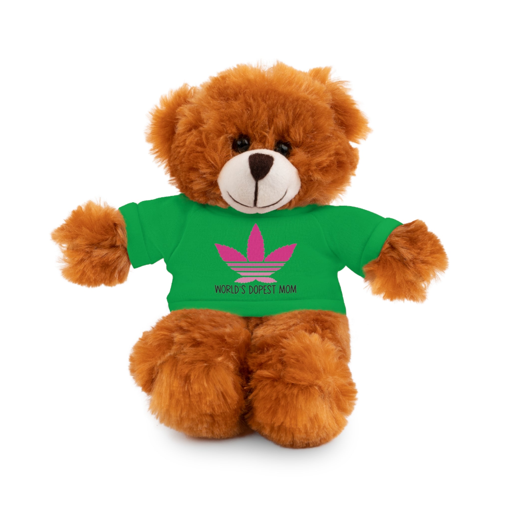 Teddy Bear – "World's Dopest Mom" Adult Plush with Tee for 420 moms