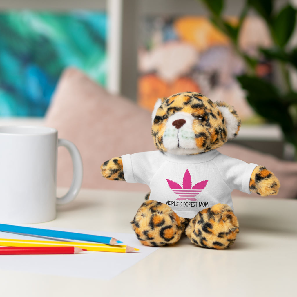 Teddy Bear – "World's Dopest Mom" Adult Plush with Tee for 420 moms