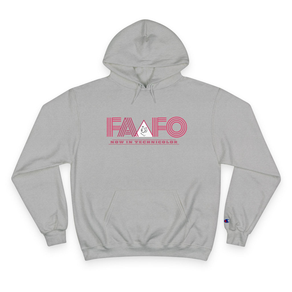 FAAFO Now In Technicolor Simple Champion Pullover Hoodie