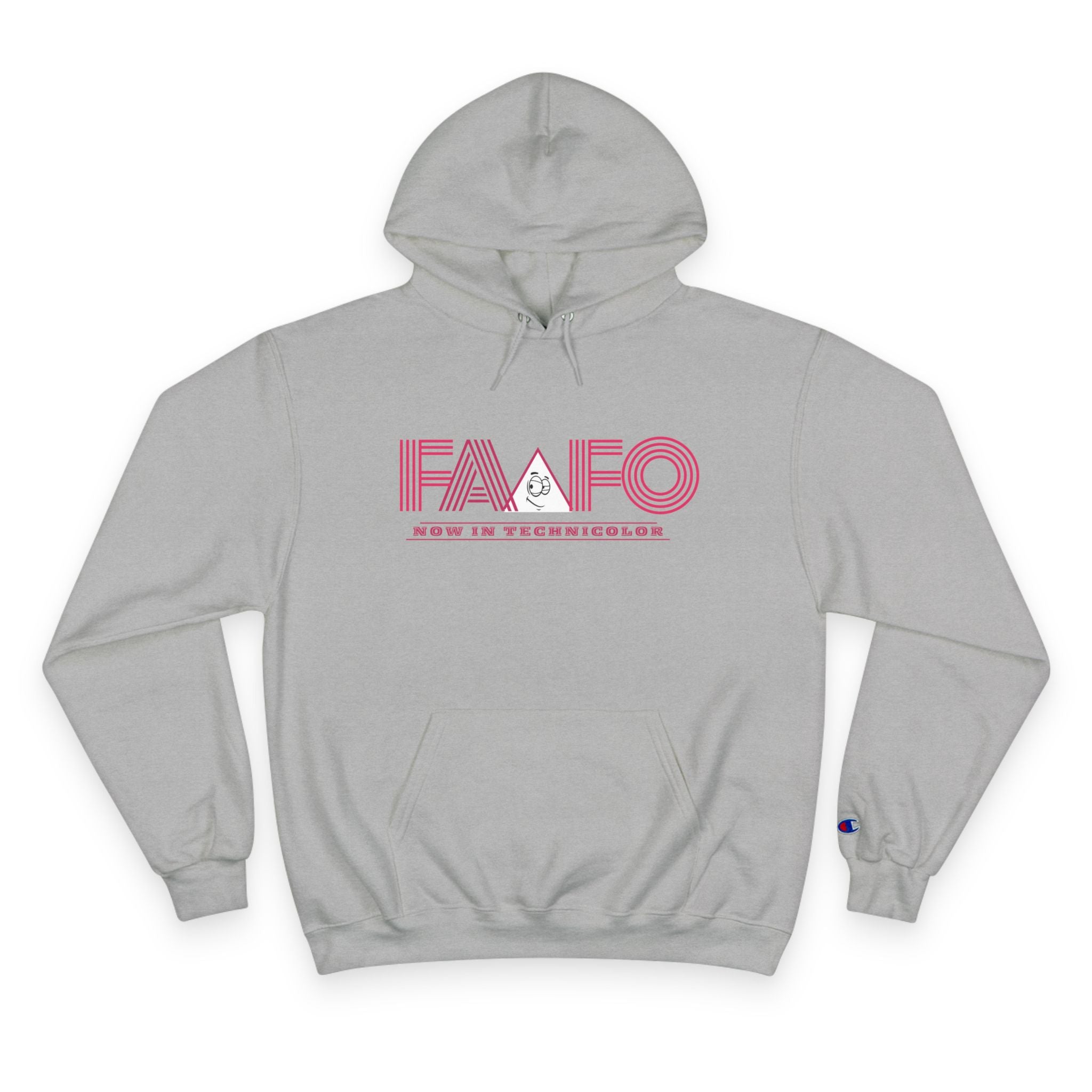 FAAFO Now In Technicolor Simple Champion Pullover Hoodie