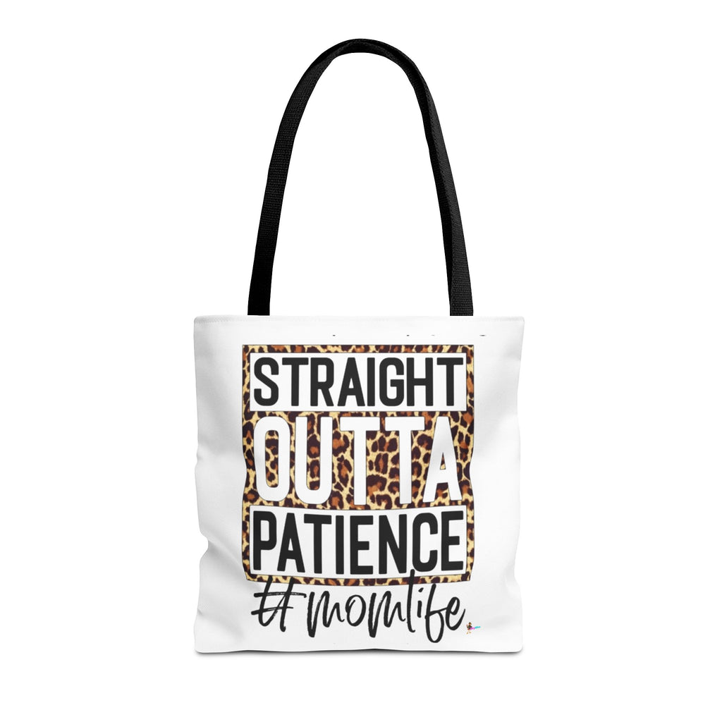 Straight Outta Patience #MomLife  Leopard Tote Bag Funny Mom Gift