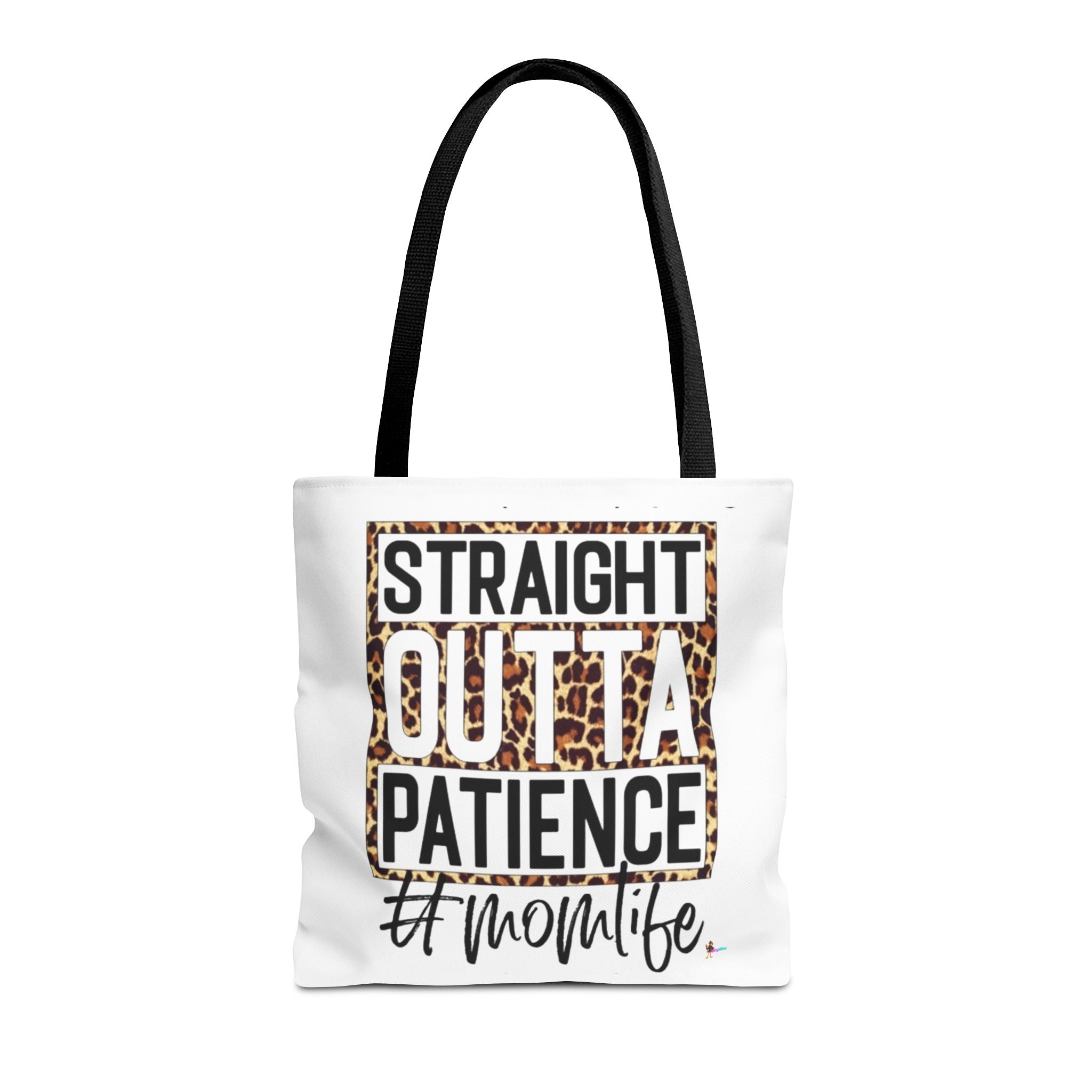 Straight Outta Patience #MomLife  Leopard Tote Bag Funny Mom Gift