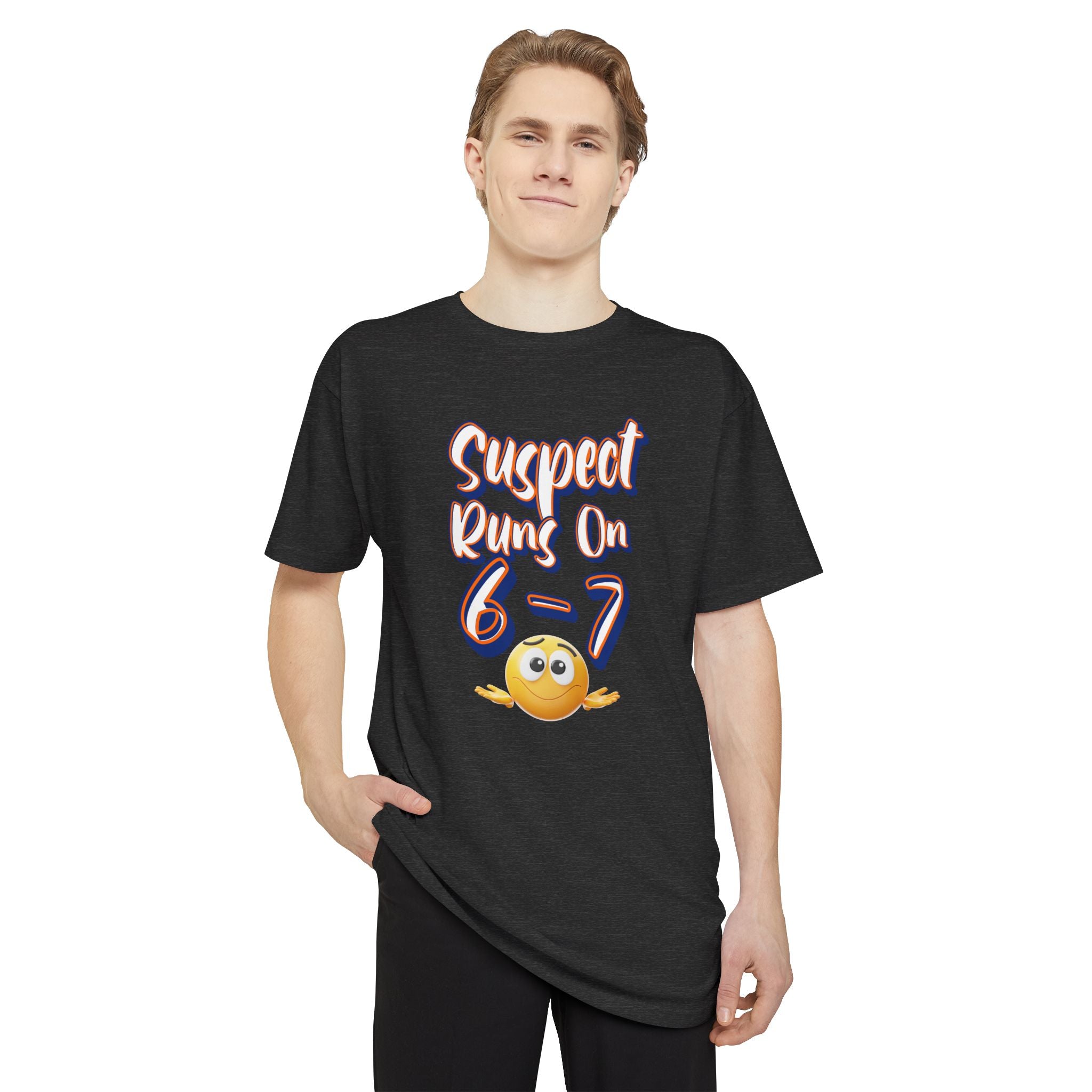 Suspect Runs On...6-7 Meme Style Graphic Tee