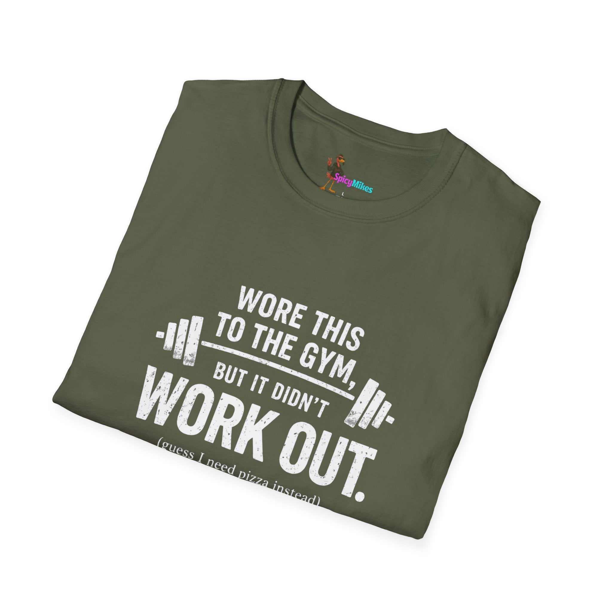 "Wore This to the Gym but It Didn’t Work Out (I Needed Pizza)" Gym Humor T-Shirt