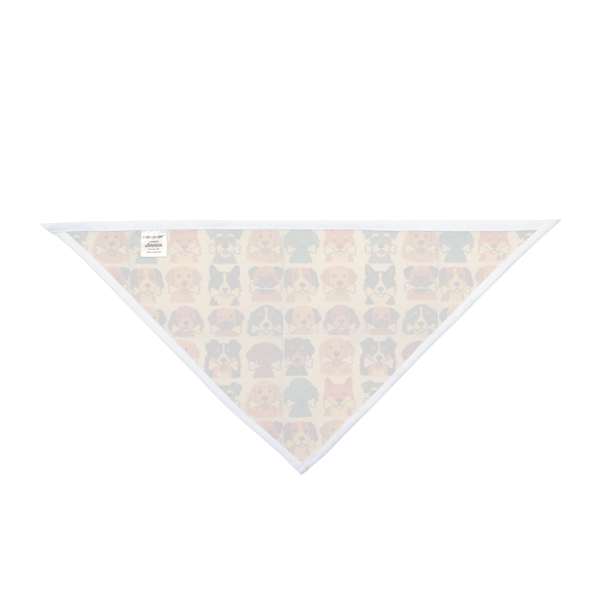Retro Dog Faces Pet Tie Bandana | Cute Puppy Pattern Neck Scarf