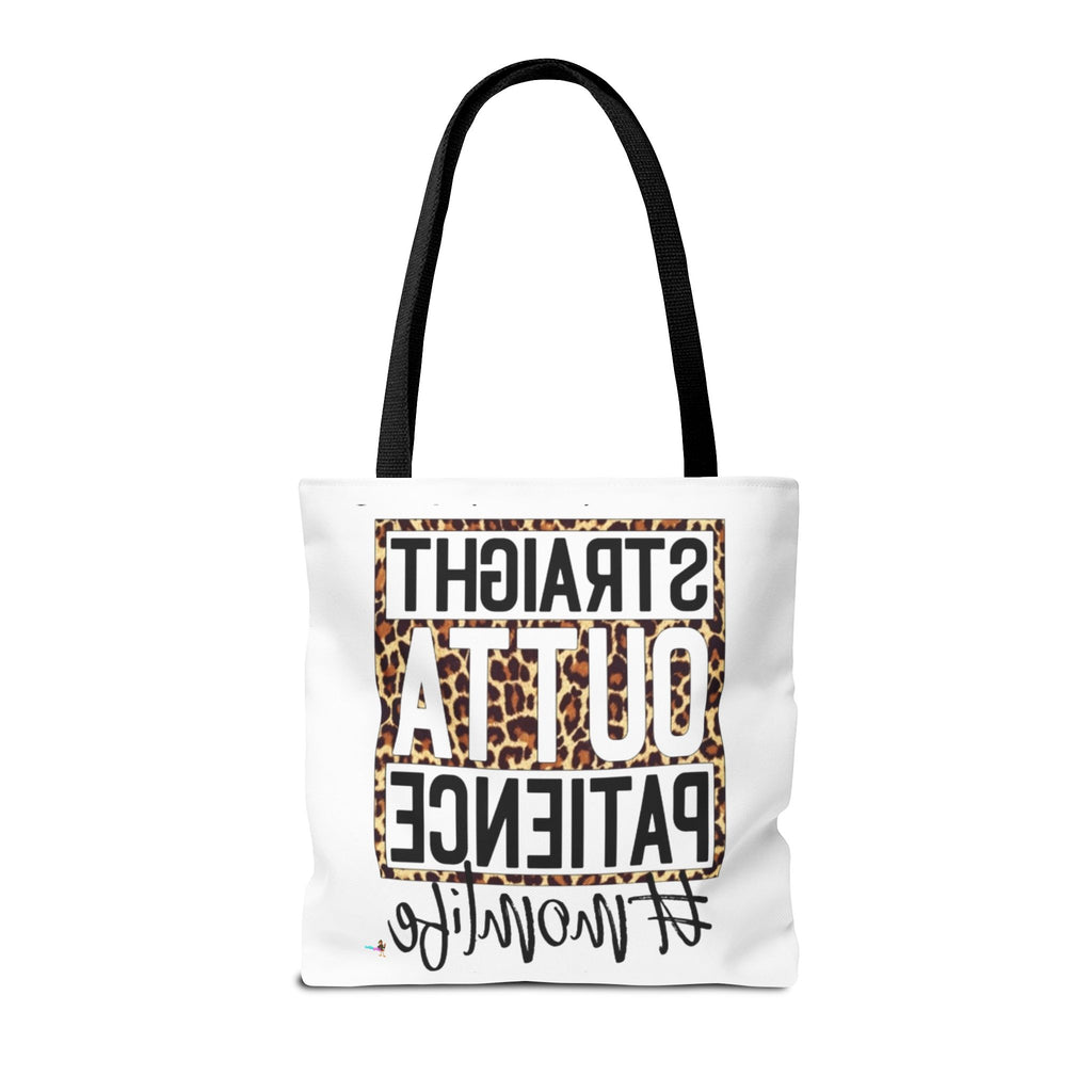 Straight Outta Patience #MomLife  Leopard Tote Bag Funny Mom Gift