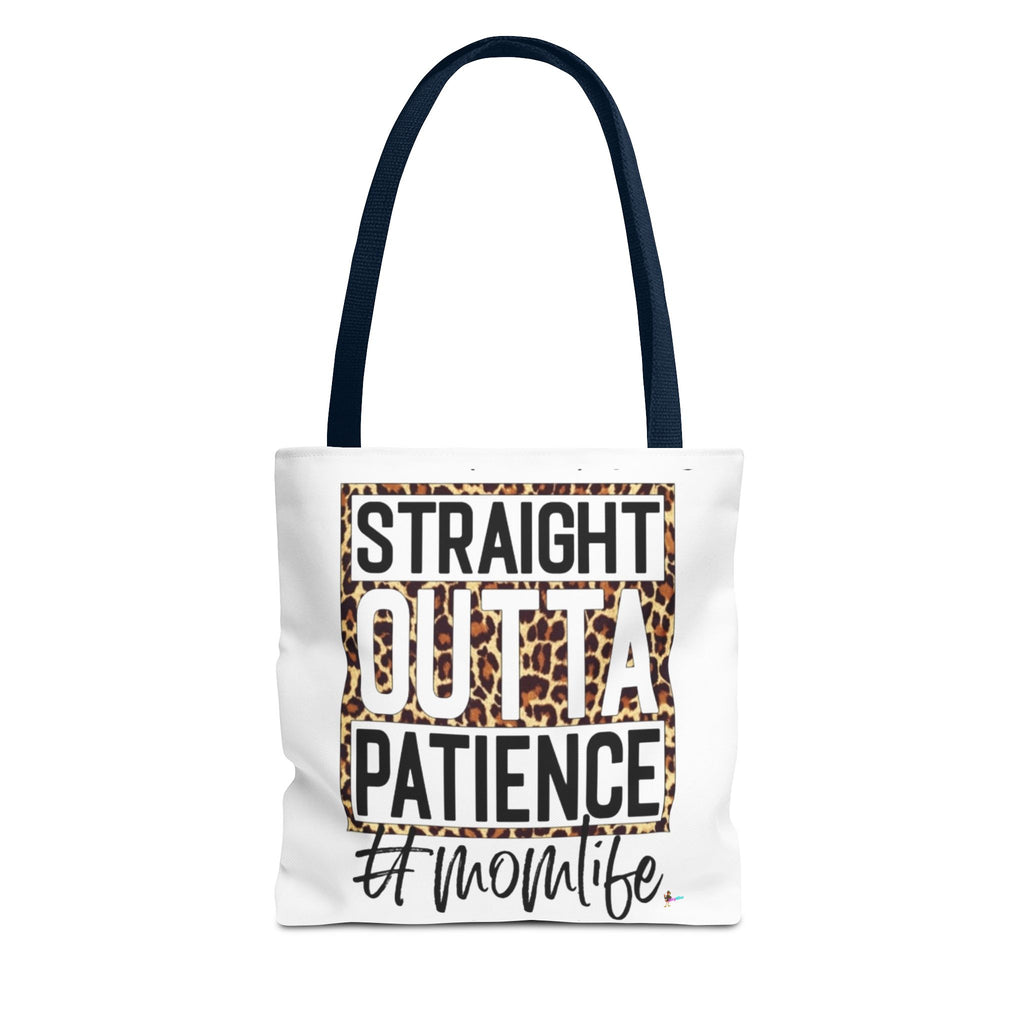 Straight Outta Patience #MomLife  Leopard Tote Bag Funny Mom Gift
