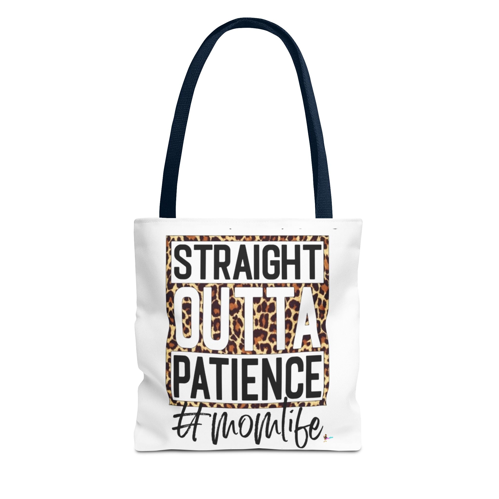 Straight Outta Patience #MomLife  Leopard Tote Bag Funny Mom Gift
