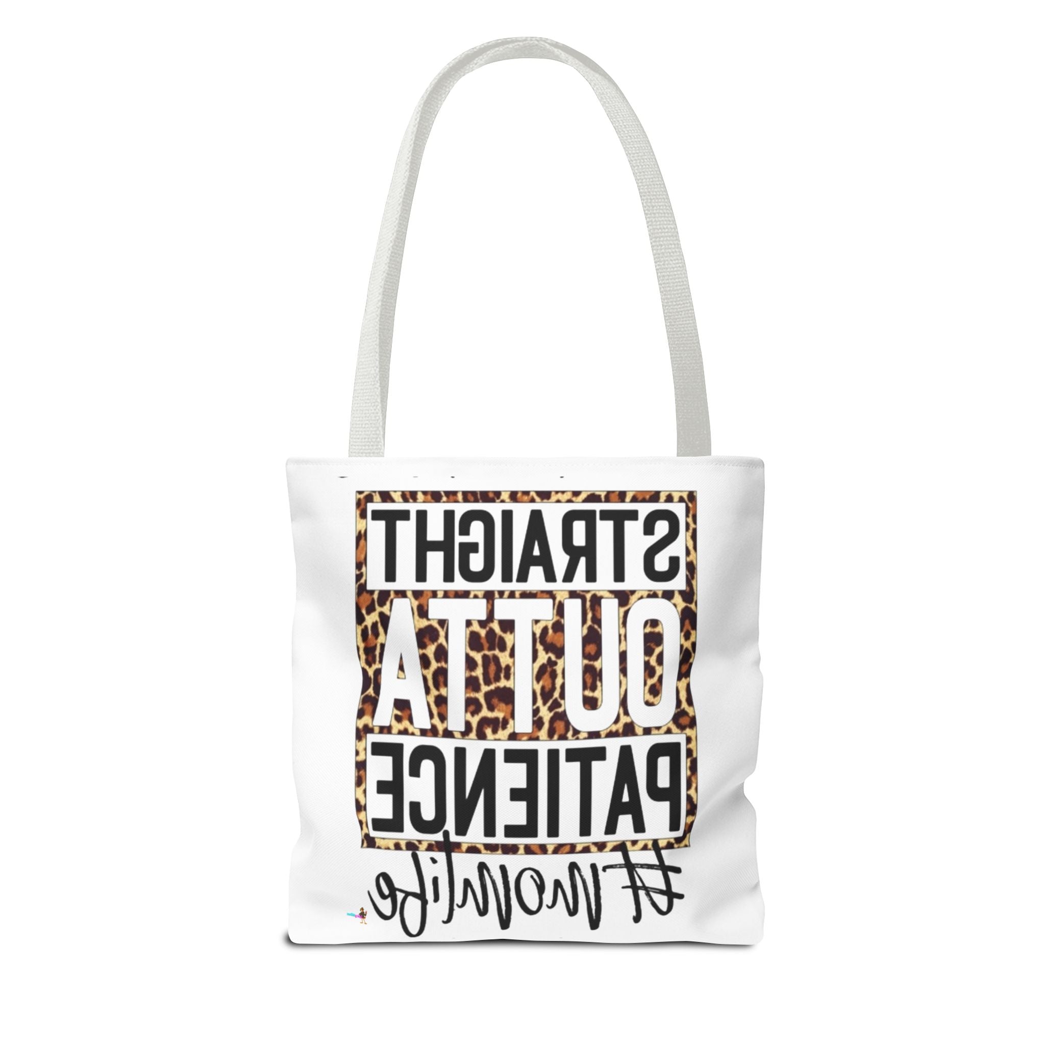 Straight Outta Patience #MomLife  Leopard Tote Bag Funny Mom Gift