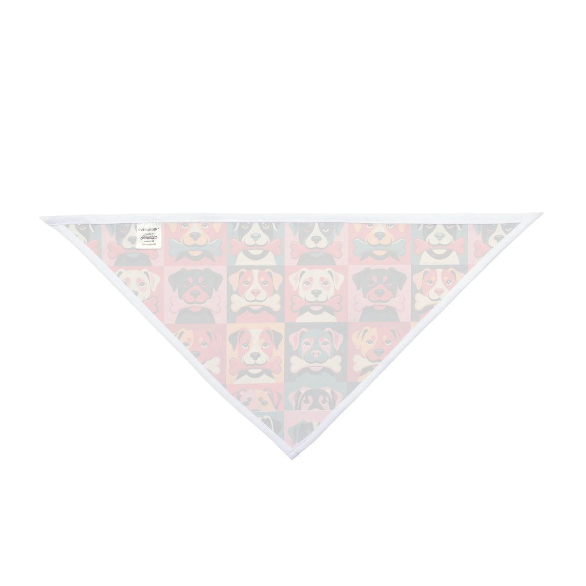 Colorful Pop Art Dog Faces Pet Bandana — Retro Puppy Pattern Accessory