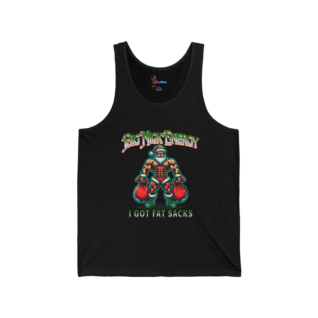 Muscular Santa Tank Top – "I Got Fat Sacks" Holiday Gym Tank