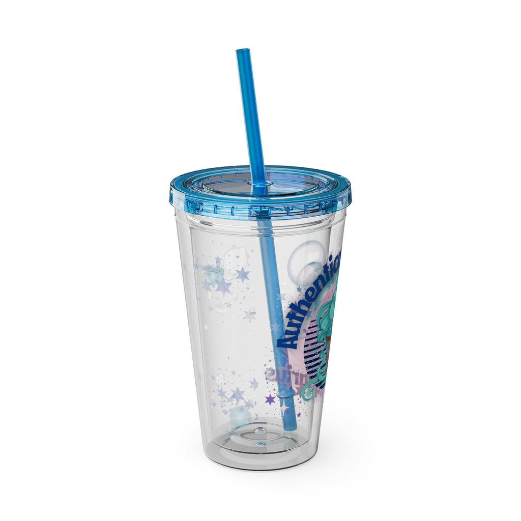 Authentically Aquarius Zodiac Sunsplash Tumbler 16oz