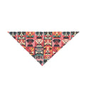 Colorful Pop Art Dog Faces Pet Bandana — Retro Puppy Pattern Accessory