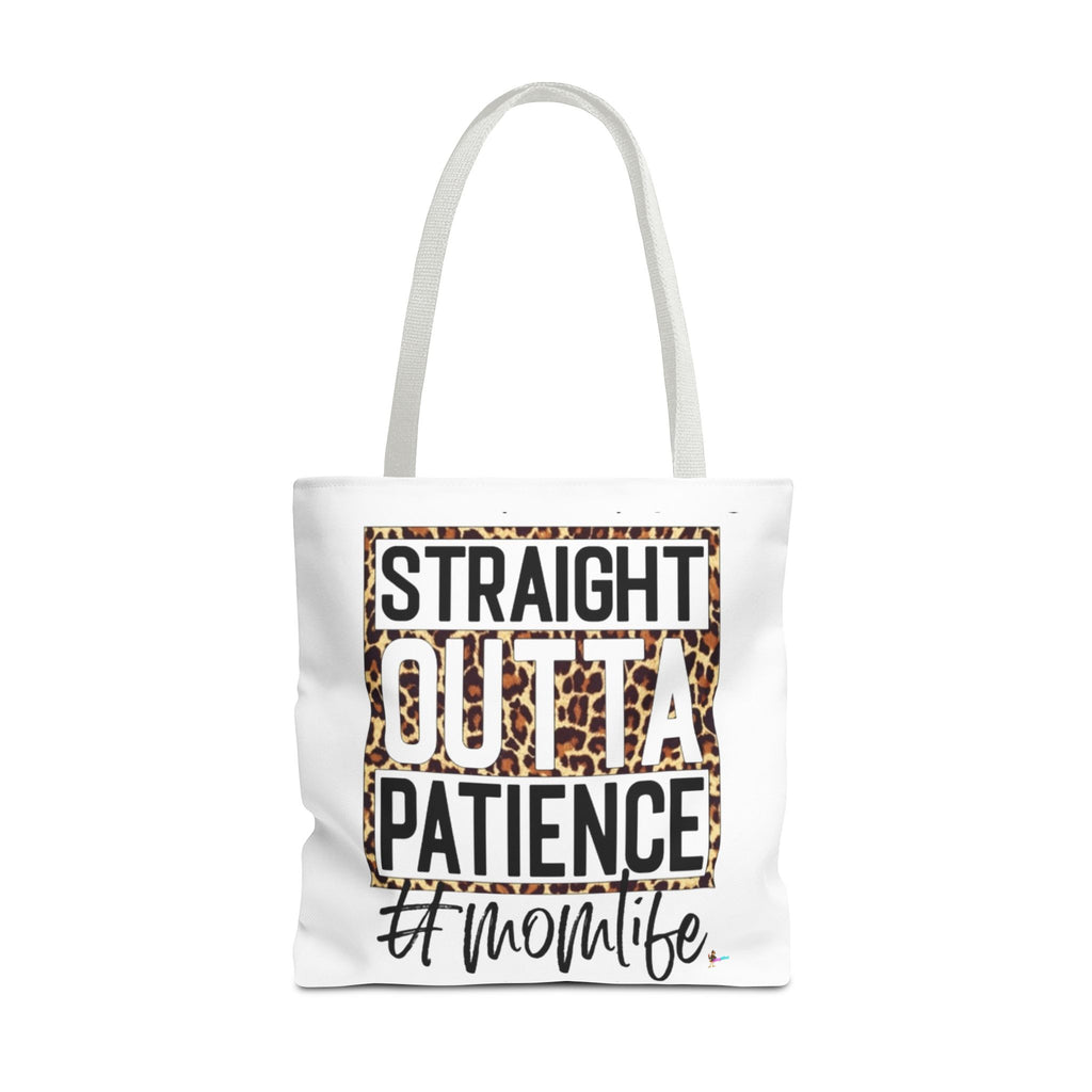 Straight Outta Patience #MomLife  Leopard Tote Bag Funny Mom Gift