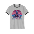 Cannabis Retro Leaf Ringer T-Shirt