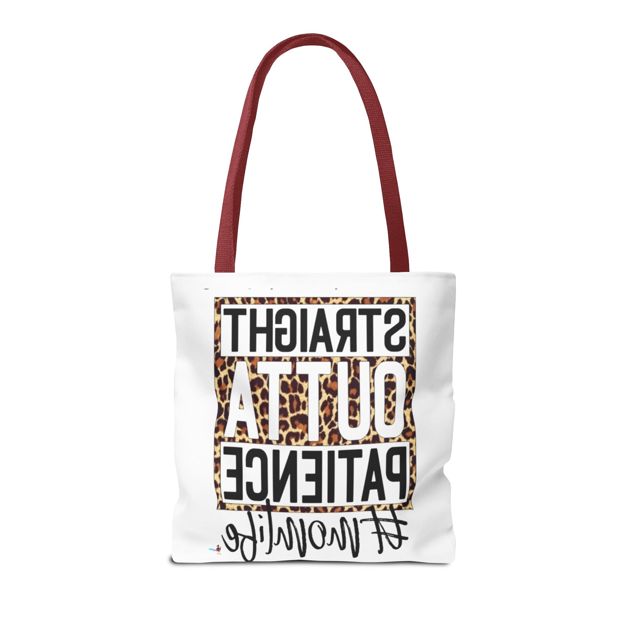 Straight Outta Patience #MomLife  Leopard Tote Bag Funny Mom Gift