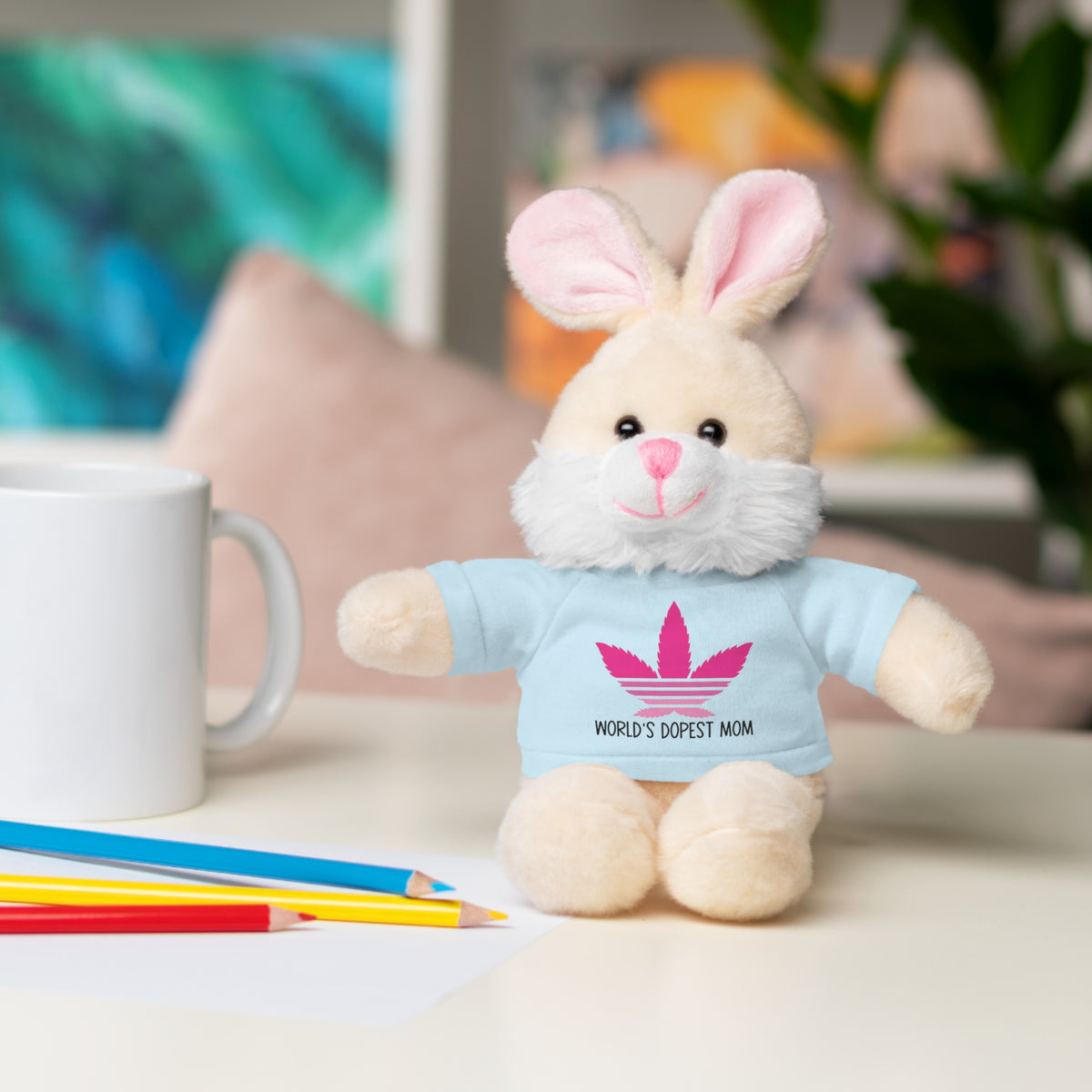 Teddy Bear – "World's Dopest Mom" Adult Plush with Tee for 420 moms