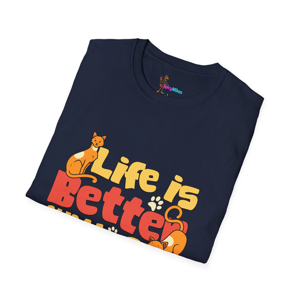 Life Is Better With Cats T-Shirt — Cute Cat Lover Tee
