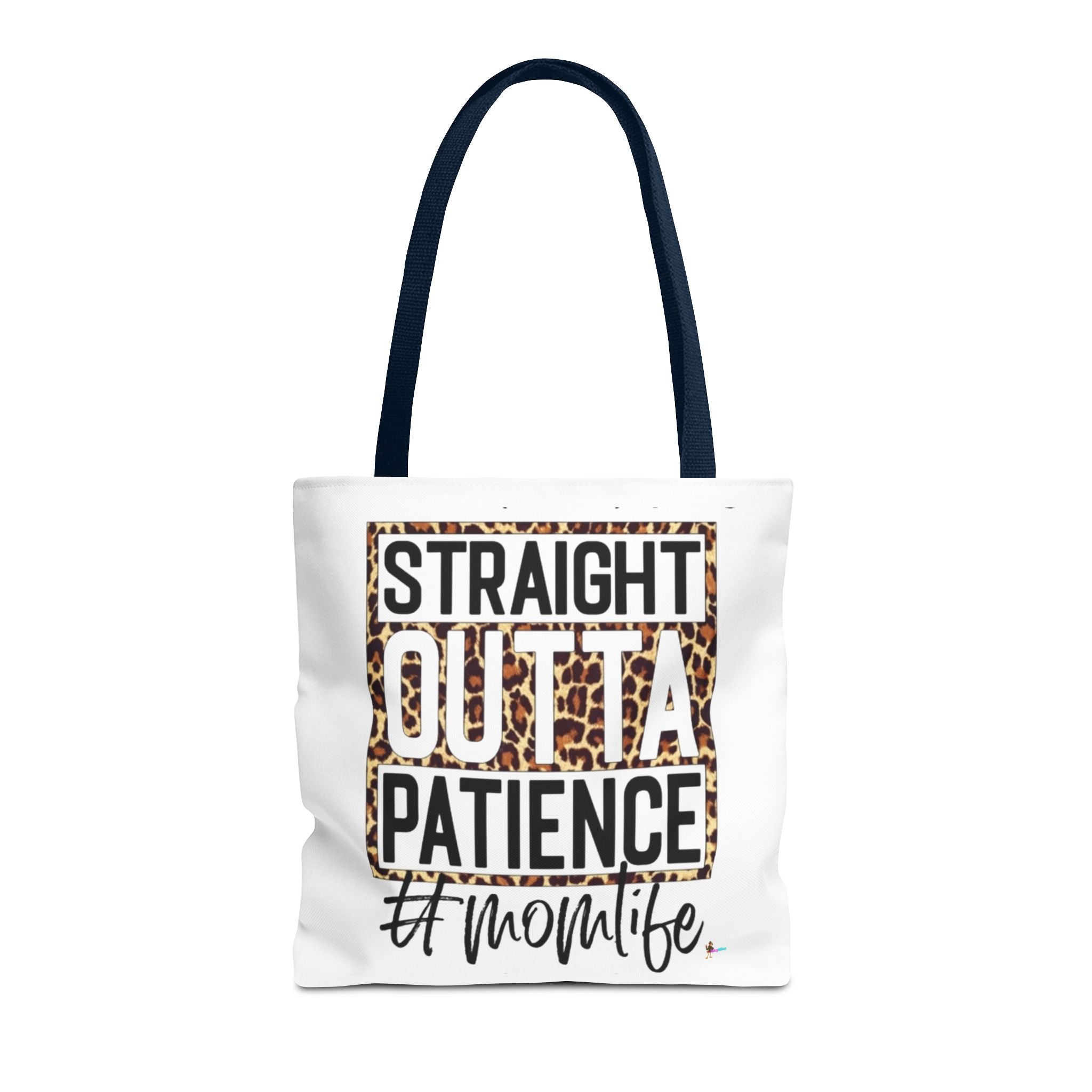 Straight Outta Patience #MomLife  Leopard Tote Bag Funny Mom Gift