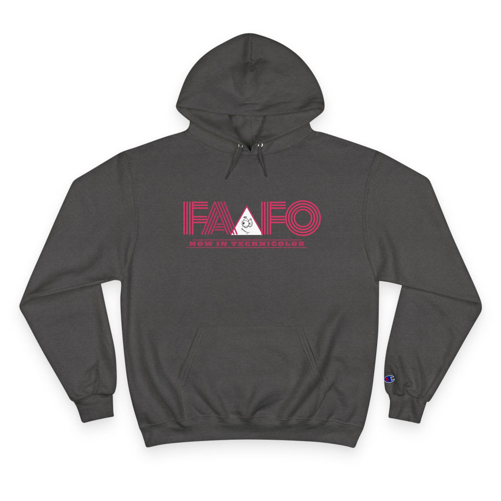 FAAFO Now In Technicolor Simple Champion Pullover Hoodie