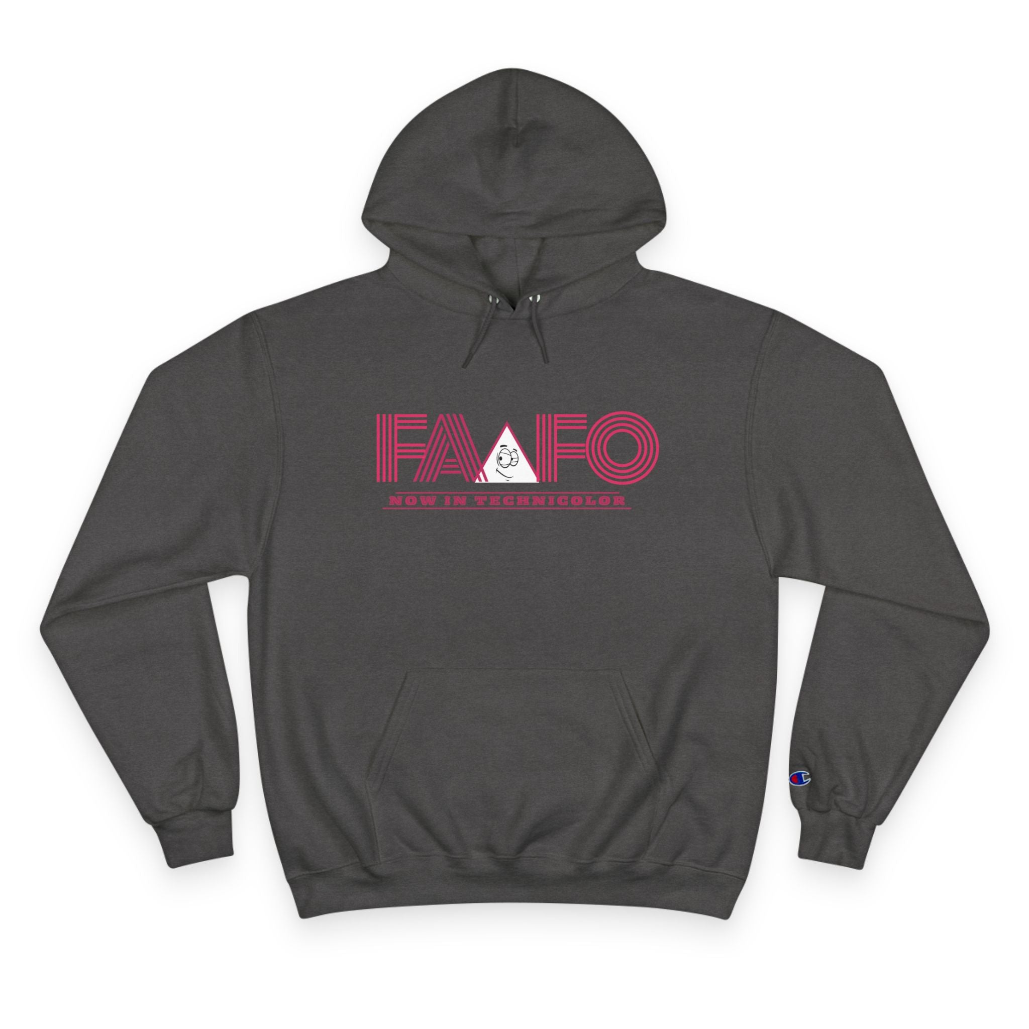 FAAFO Now In Technicolor Simple Champion Pullover Hoodie
