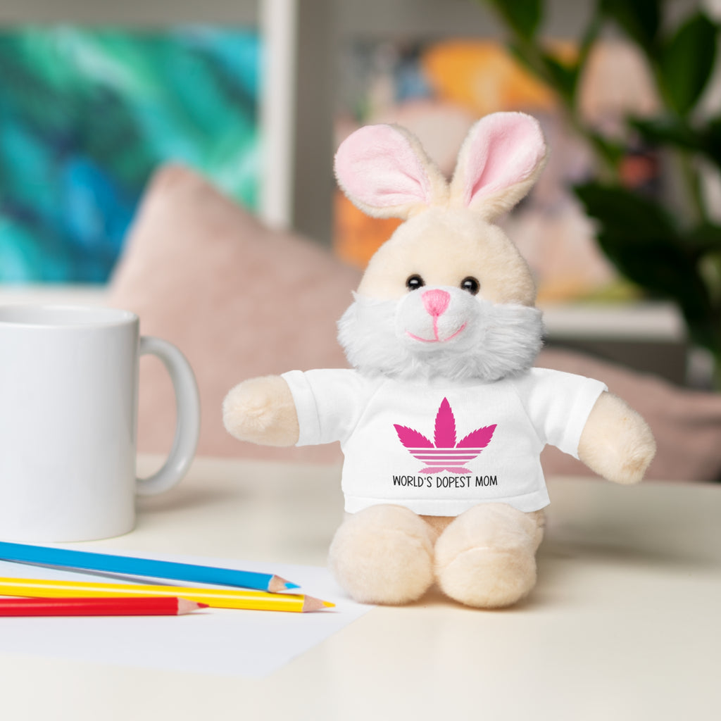 Teddy Bear – "World's Dopest Mom" Adult Plush with Tee for 420 moms