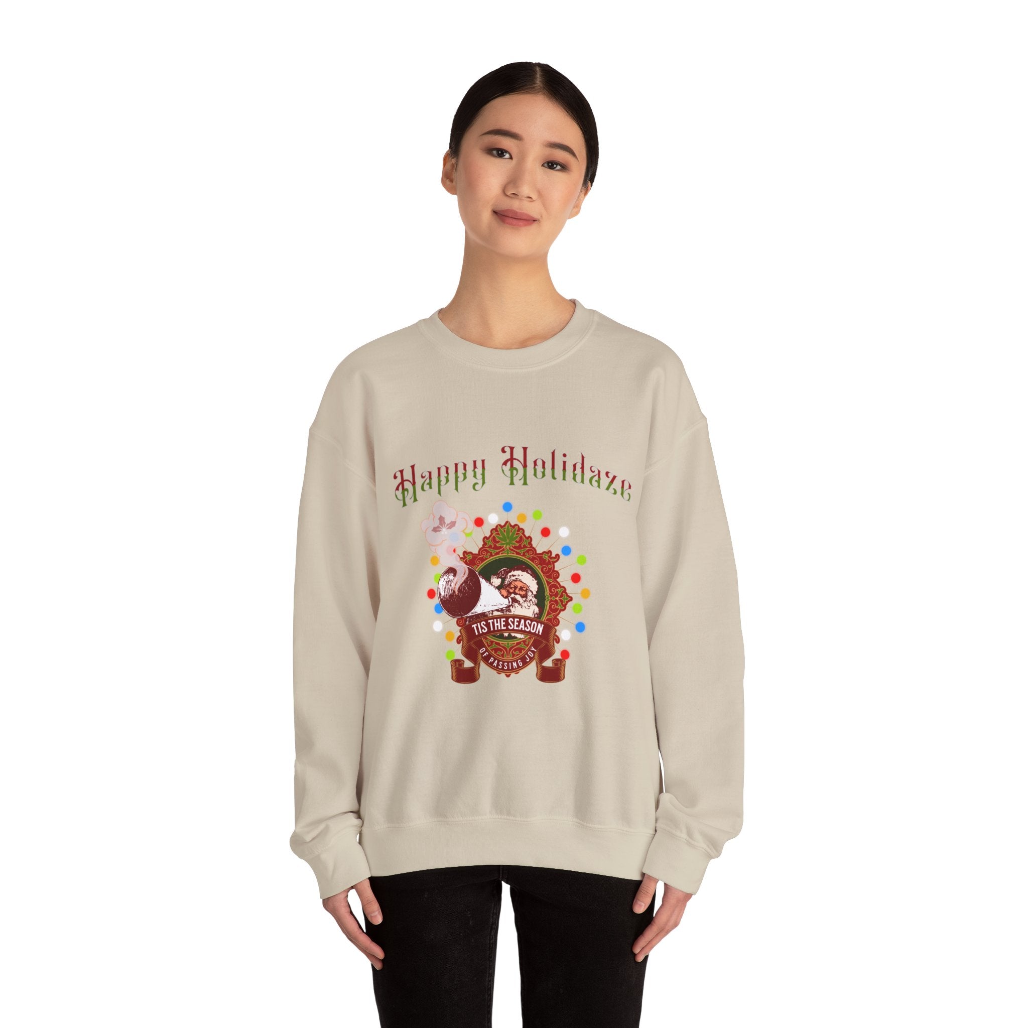 "Happy Holidaze" Retro Christmas Sweatshirt
