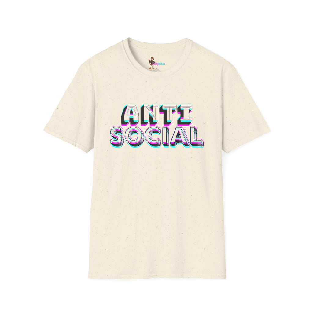 Anti Social Schizm  3D Text Graphic Tee
