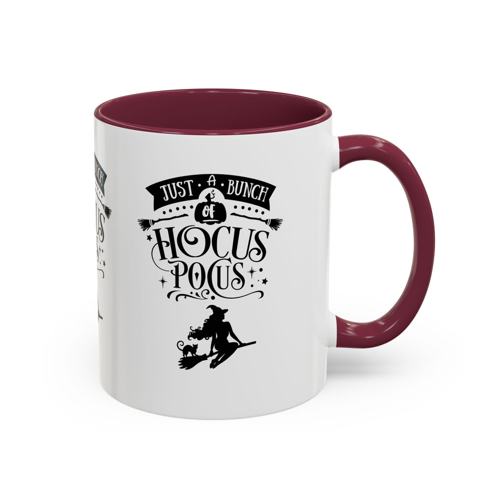 Halloween Just A Bunch Of Hocus Pocus Colored Rimmed Mug