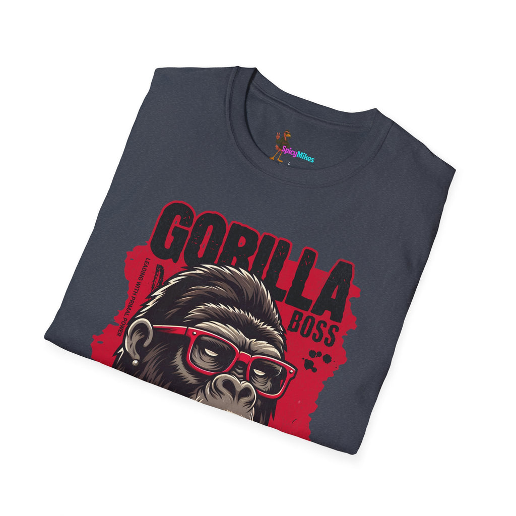 Gorilla Boss Style T-Shirt — Retro Ape with Sunglasses & Cigar Graphic