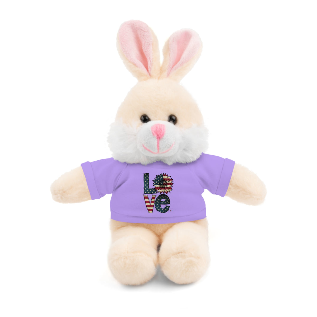 Patriotic 'LOVE' Plush Bear with Tee — Cute Stuffed Animal Gift