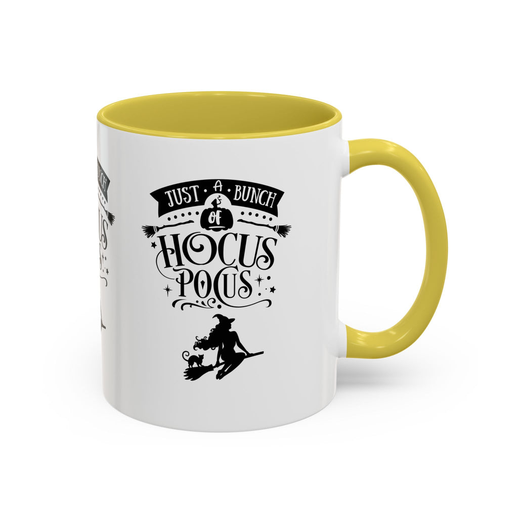 Halloween Just A Bunch Of Hocus Pocus Colored Rimmed Mug