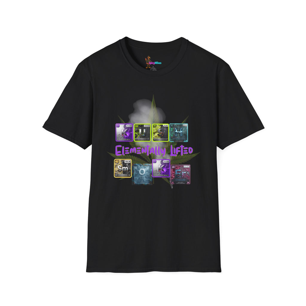 Elementally Lifted T‑Shirt — 420Vaporwave Element Cards Graphic Tee