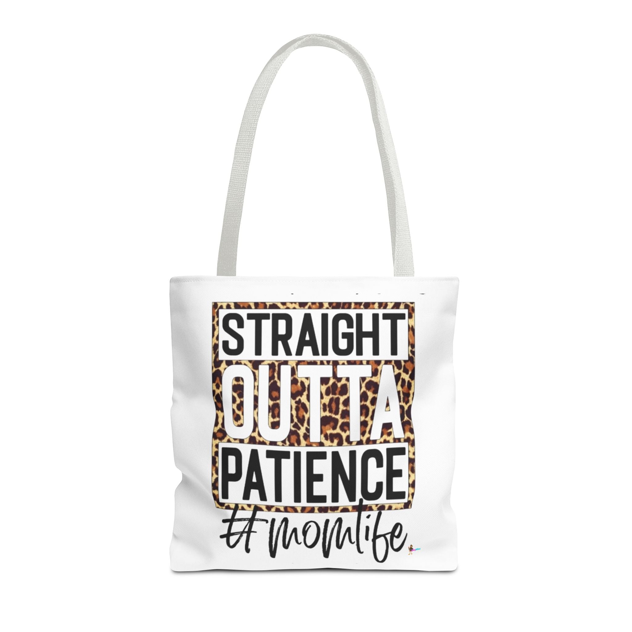 Straight Outta Patience #MomLife  Leopard Tote Bag Funny Mom Gift