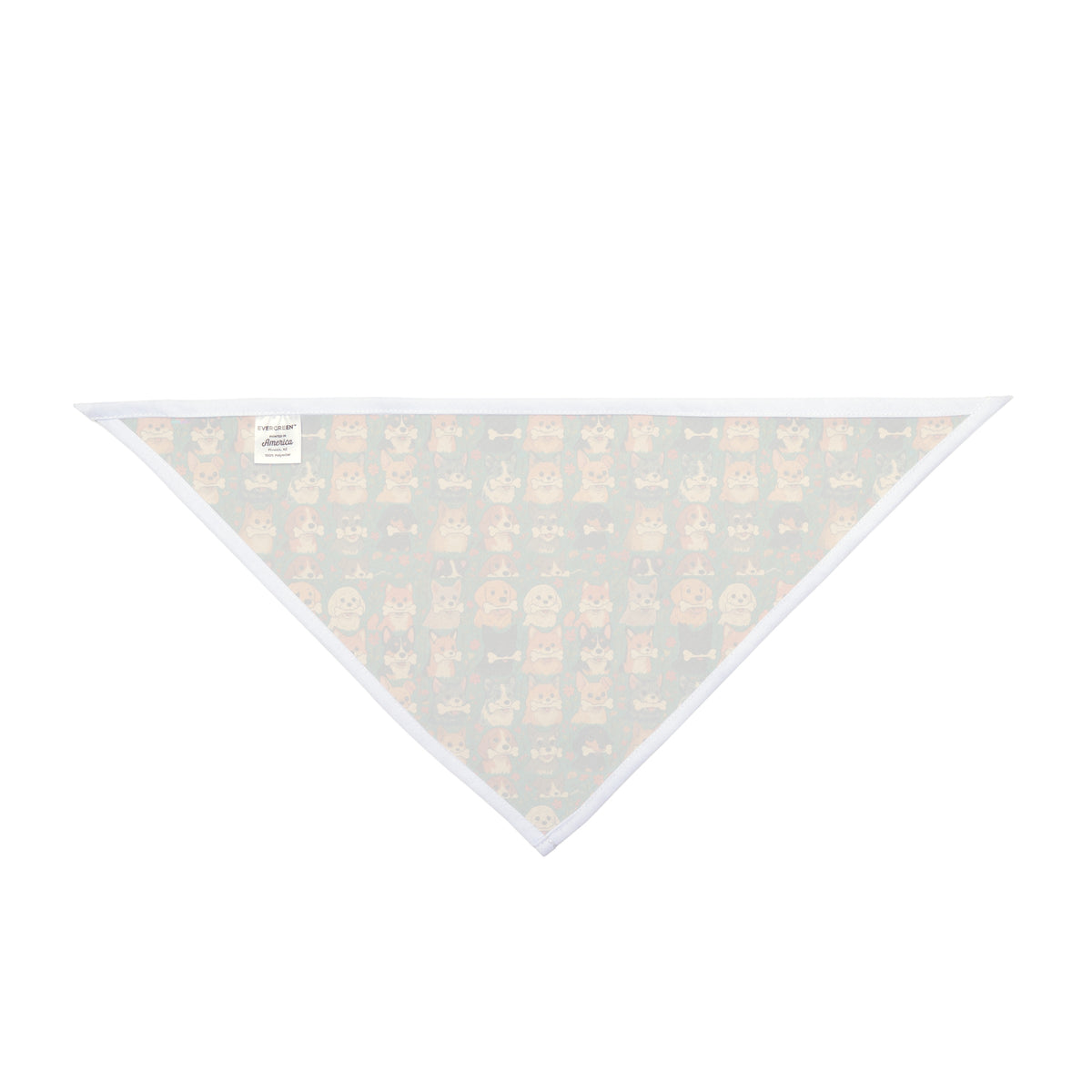 Kawaii Tropik Puppy & Bone Pattern Pet Bandana | Cute Dog Faces